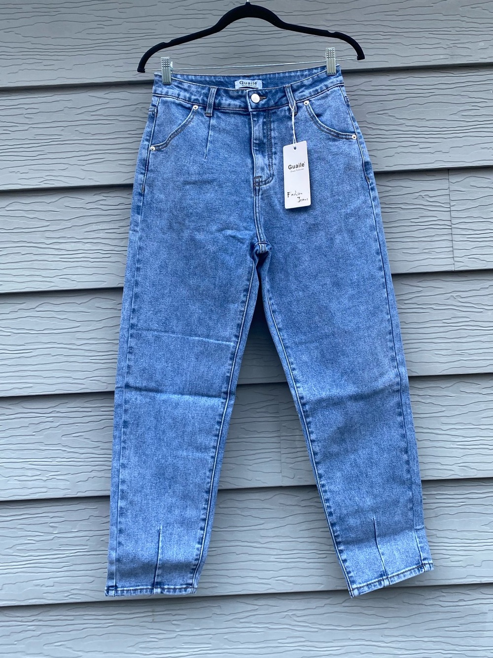 Amazon High-Rise Light Blue Mom Jeans